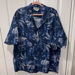 Paradise style Vintage mens Aloha causal button down shire floral pattern XXXL.